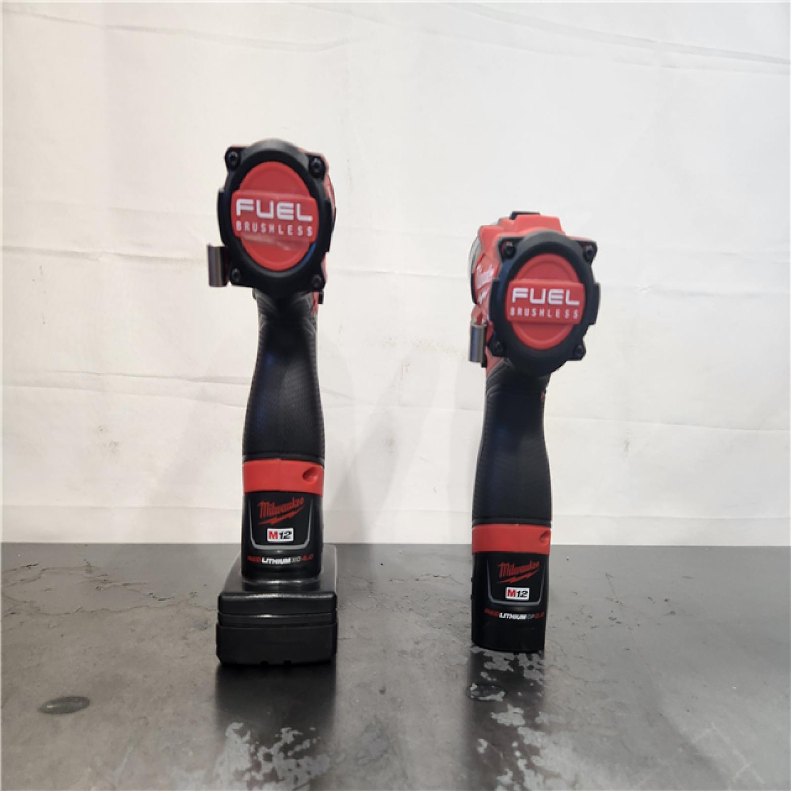 AS-IS- Milwaukee 12V Brushless Hammer Drill and Impact Driver Combo Kit