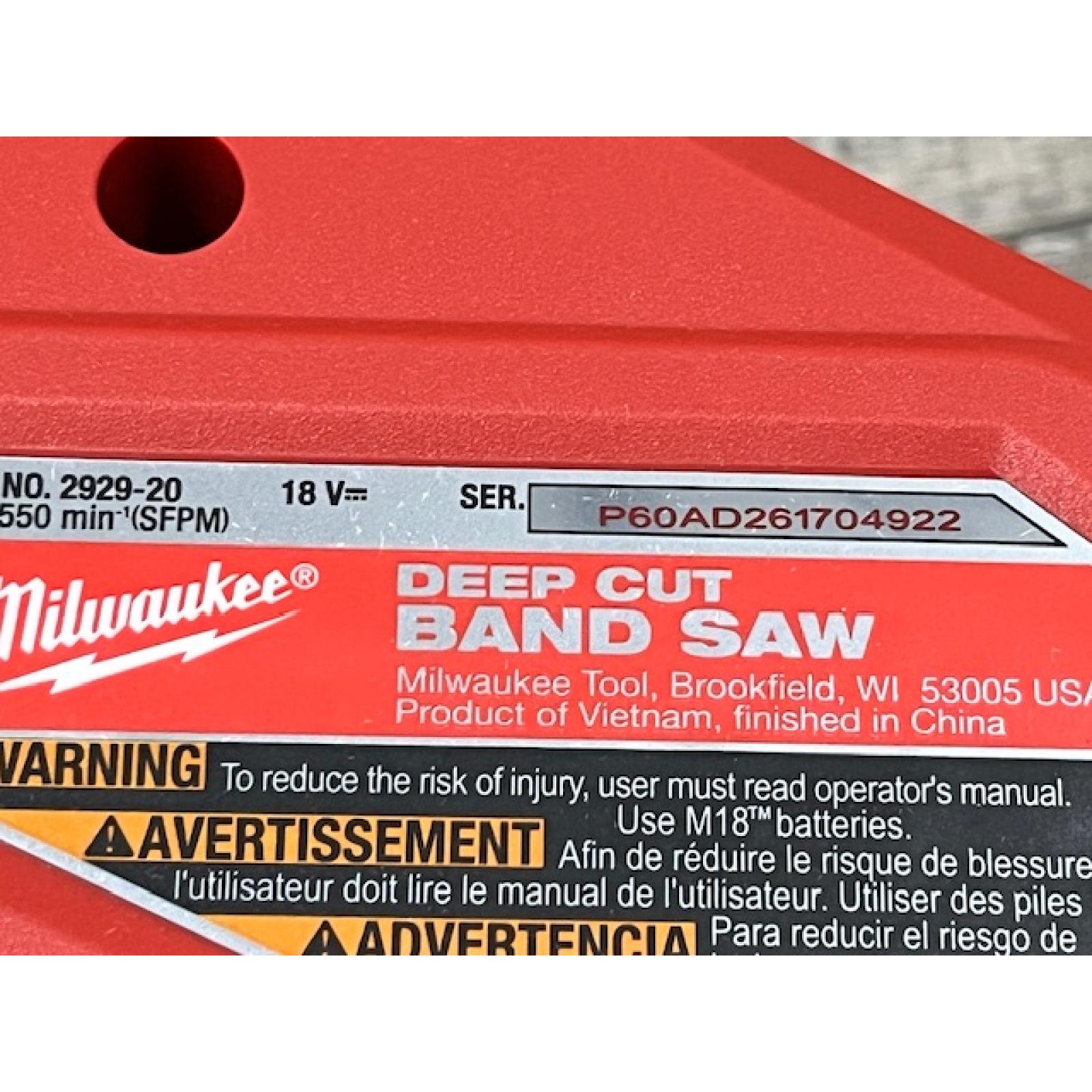 NEW - Milwaukee FUEL 18V Lithium-Ion Brushless Cordless Deep Cut Band Saw (Tool-Only)