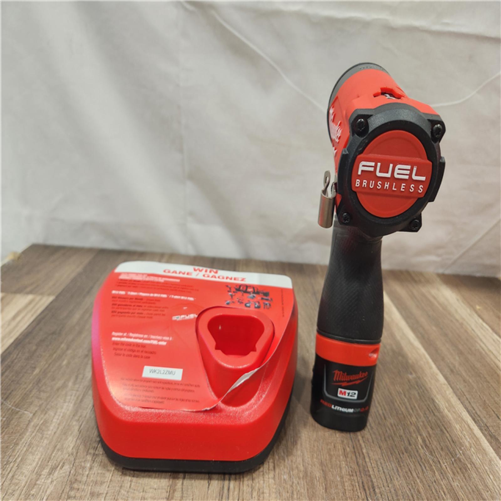 AS-IS- Milwaukee M12 FUEL 12-Volt Lithium-Ion Brushless Cordless 1/4 in. Hex Impact Driver Compact Kit