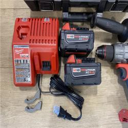 AS-IS Milwaukee FUEL 18V Lithium-Ion Brushless Cordless 1/2 in. Hammer Drill Driver Kit