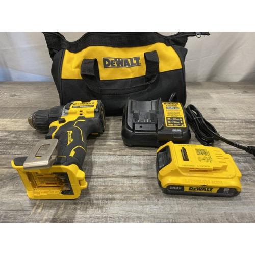 AS-IS DEWALT Atomic 20V Lithium-Ion Cordless Compact 1/2 in. Drill/Driver Kit