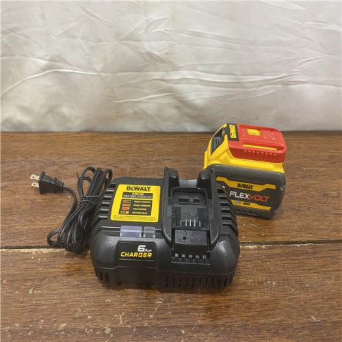 AS-IS DEWALT FLEXVOLT 20V/60V MAX Lithium-Ion 6.0Ah Battery Pack with 6 Amp Output Charger