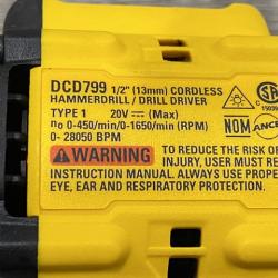 AS-IS DEWALT ATOMIC 20V Lithium-Ion Cordless 1/2 in. Hammer Drill Kit