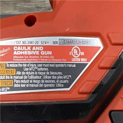 AS-IS Milwaukee 12V Lithium-Ion Cordless 10 oz. Adhesive and Caulk Gun (Tool-Only)