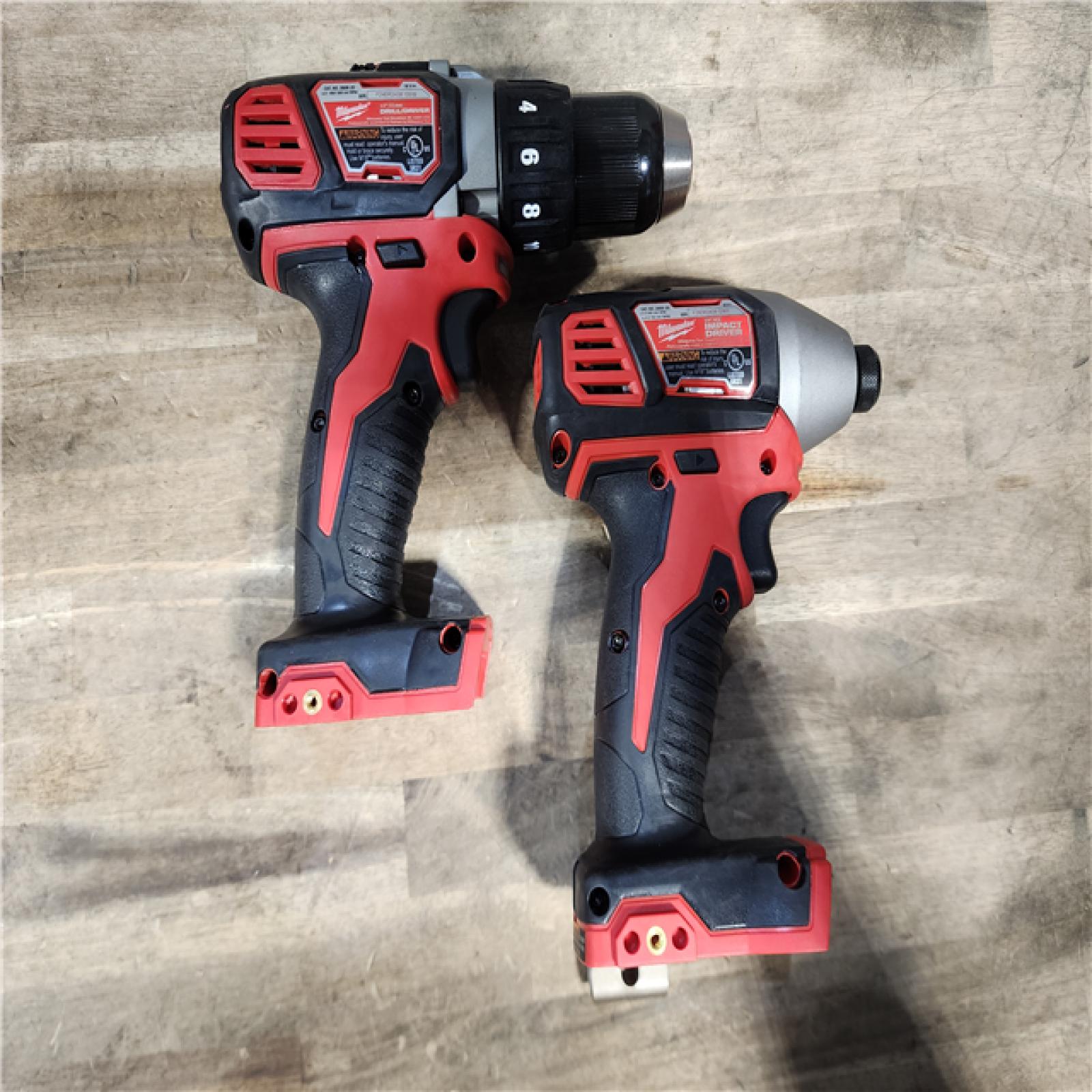HOUSTON LOCATION - AS-IS Milwaukee 18V Cordless Brushed 2-Tool Drill/Driver and Impact Driver Kit