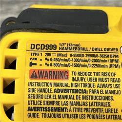 AS-IS DEWALT 20V MAX Brushless Cordless 1/2 in. Hammer Drill/Driver with FLEXVOLT ADVANTAGE (Tool Only)