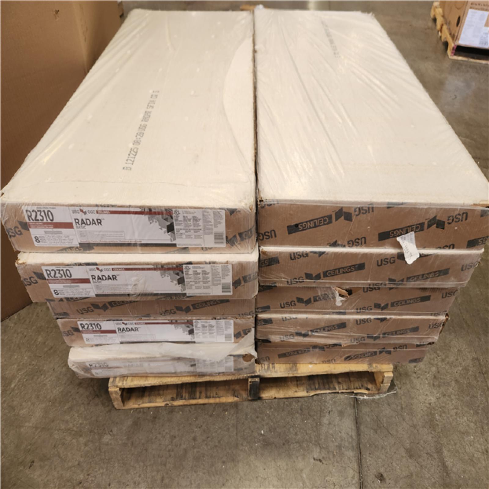 Phoenix AS-IS USG Ceilings 2 ft. x 4 ft. Radar Basic White Square Edge Lay-In Ceiling Tile  pallet of 10