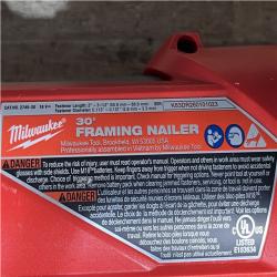 Houston Location AS-IS Milwaukee FUEL 3-1/2 in. 18-Volt 30-Degree Lithium-Ion Brushless Cordless Framing Nailer (Tool-Only)