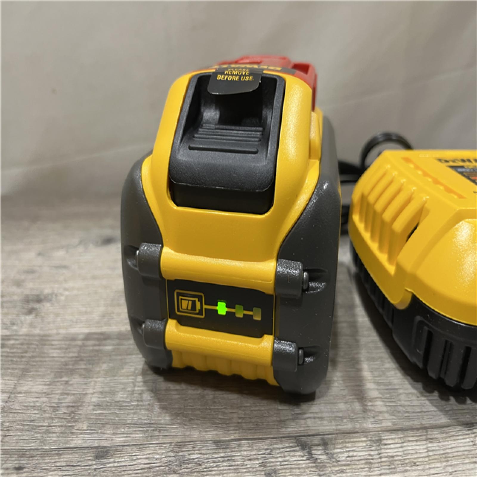 AS-IS DEWALT 20V/60V MAX FLEXVOLT Lithium-Ion 9.0Ah Battery and Charger Starter Kit