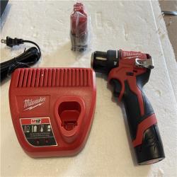 AS-IS Milwaukee Tool M12 3/8 in. Brushless Cordless Drill/Driver Kit (Battery & Charger)