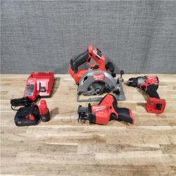HOUSTON LOCATION - AS-IS MILWAUKEE 3 TOOL COMBO KIT W/ (2) BATTERY & CHARGER
