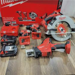 AS-IS Milwaukee M18 18-Volt Lithium-Ion Brushless Cordless Combo Kit (4-Tool) with 2-Batteries, 1-Charger and Tool Bag