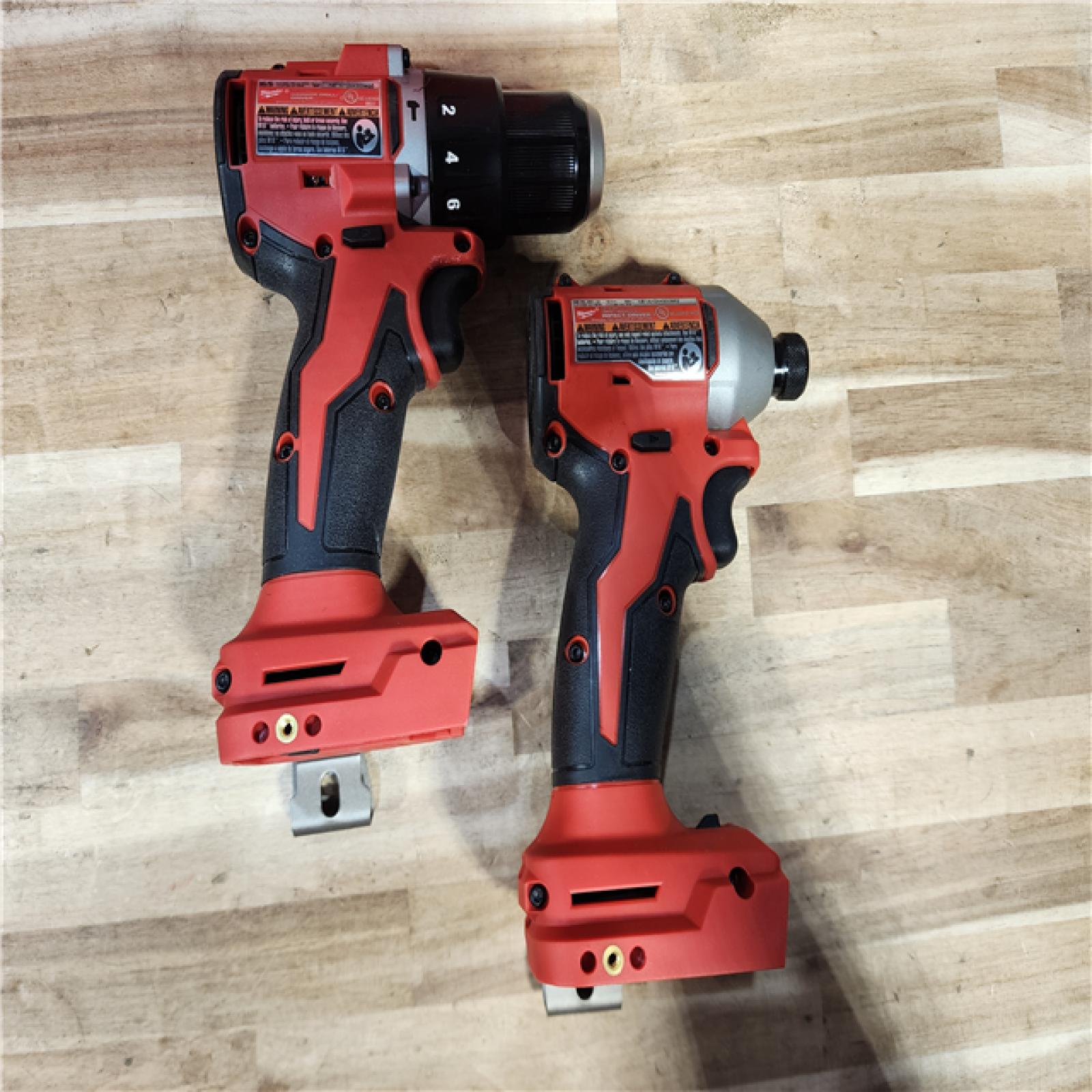 HOUSTON LOCATION - AS-IS Milwaukee 18-Volt Lithium-Ion Brushless Cordless Compact Hammer Drill/Impact Combo Kit