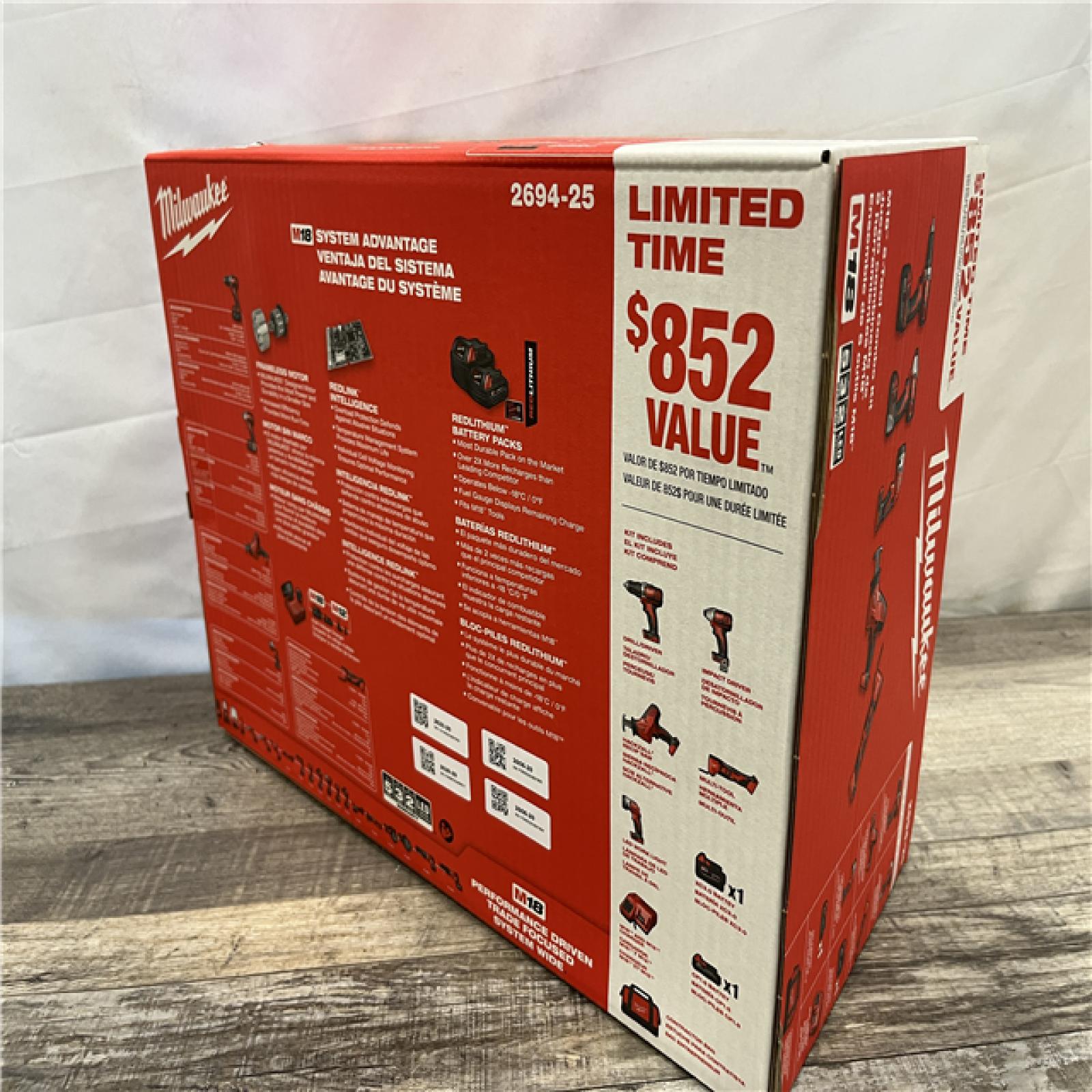 NEW - Milwaukee 18V Lithium-Ion Cordless (5-Tool) Combo Kit
