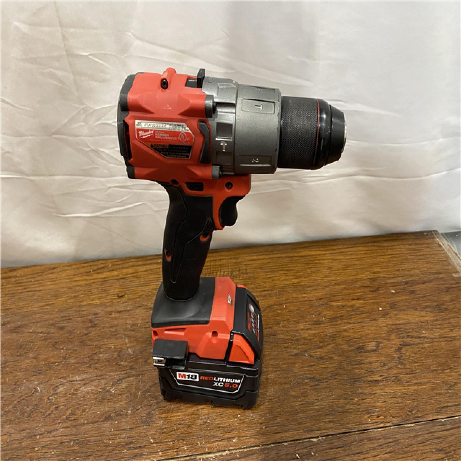 AS-IS Milwaukee 2904-22 Hammer Drill Driver Kit with Batteries  Charger & Tool Case  Red