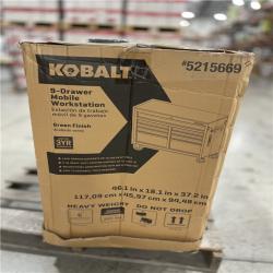DALLAS LOCATION - AS-IS Kobalt 46.1-in L x 37.2-in H 9-Drawers Rolling Green Wood Work Bench