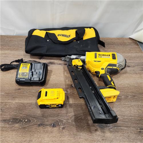 AS-IS  DeWalt 20V MAX Collated Cordless Framing Nailer Tool Kit with Rafter Hook