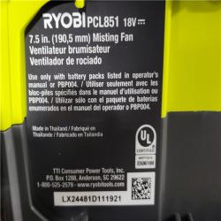 California NEW Ryobi One+ 18V 7.5 Bucket Top Misting Fan Kit  Includes (1) Battery & Charger