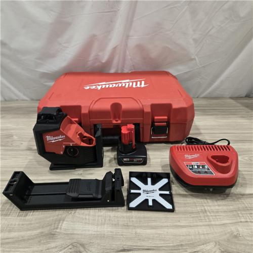 AS-IS Milwaukee-3632-21 M12 Green Beam Laser 360° 3-Plane Kit