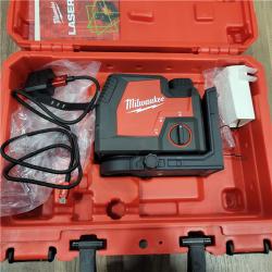 AS-IS  MILWAUKEE 100 Ft. REDLITHIUM Lithium-Ion USB Green Rechargeable Cross Line Laser Level with Charger