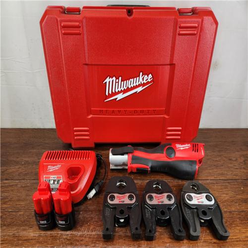 AS-IS Milwaukee M12 Force Logic Cordless Press Tool Kit w/ Hard Case (3 Jaws Included)