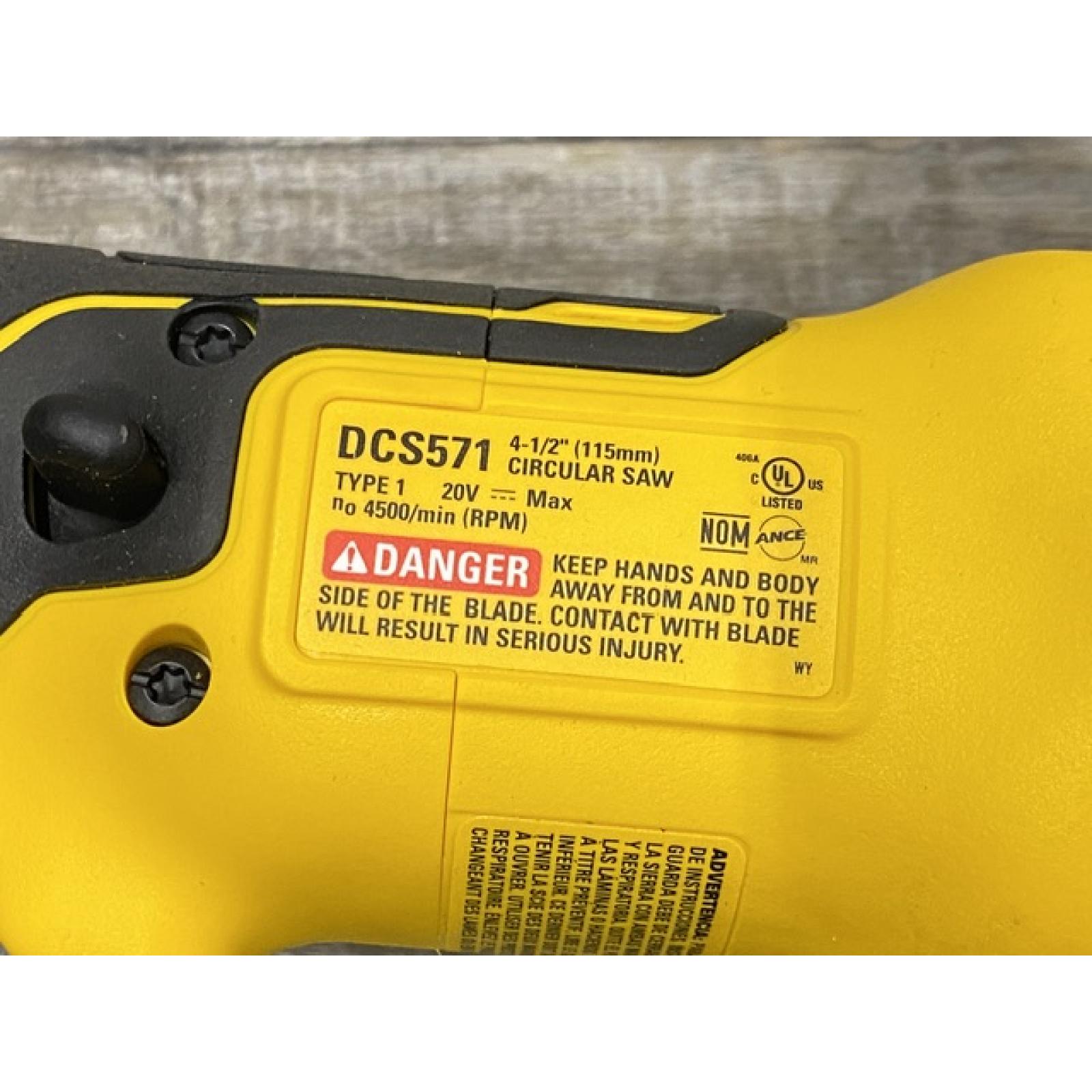 AS-IS DEWALT ATOMIC 20V MAX Cordless Brushless 4-1/2 in. Circular Saw (Tool Only)