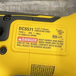 AS-IS DEWALT ATOMIC 20V MAX Cordless Brushless 4-1/2 in. Circular Saw (Tool Only)