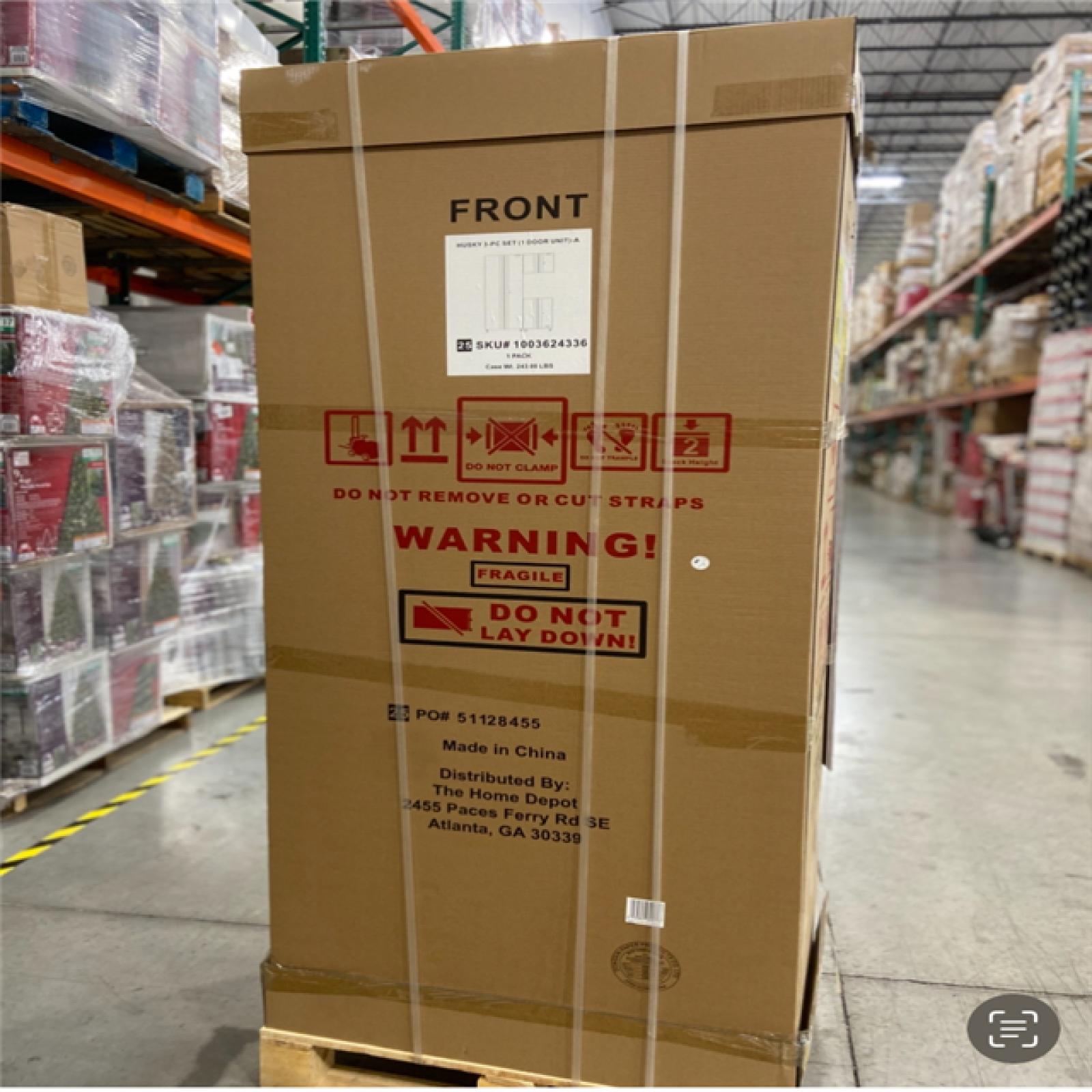 DALLAS LOCATION - Husky 4-Piece Regular Duty Welded Steel Garage Storage System in Black