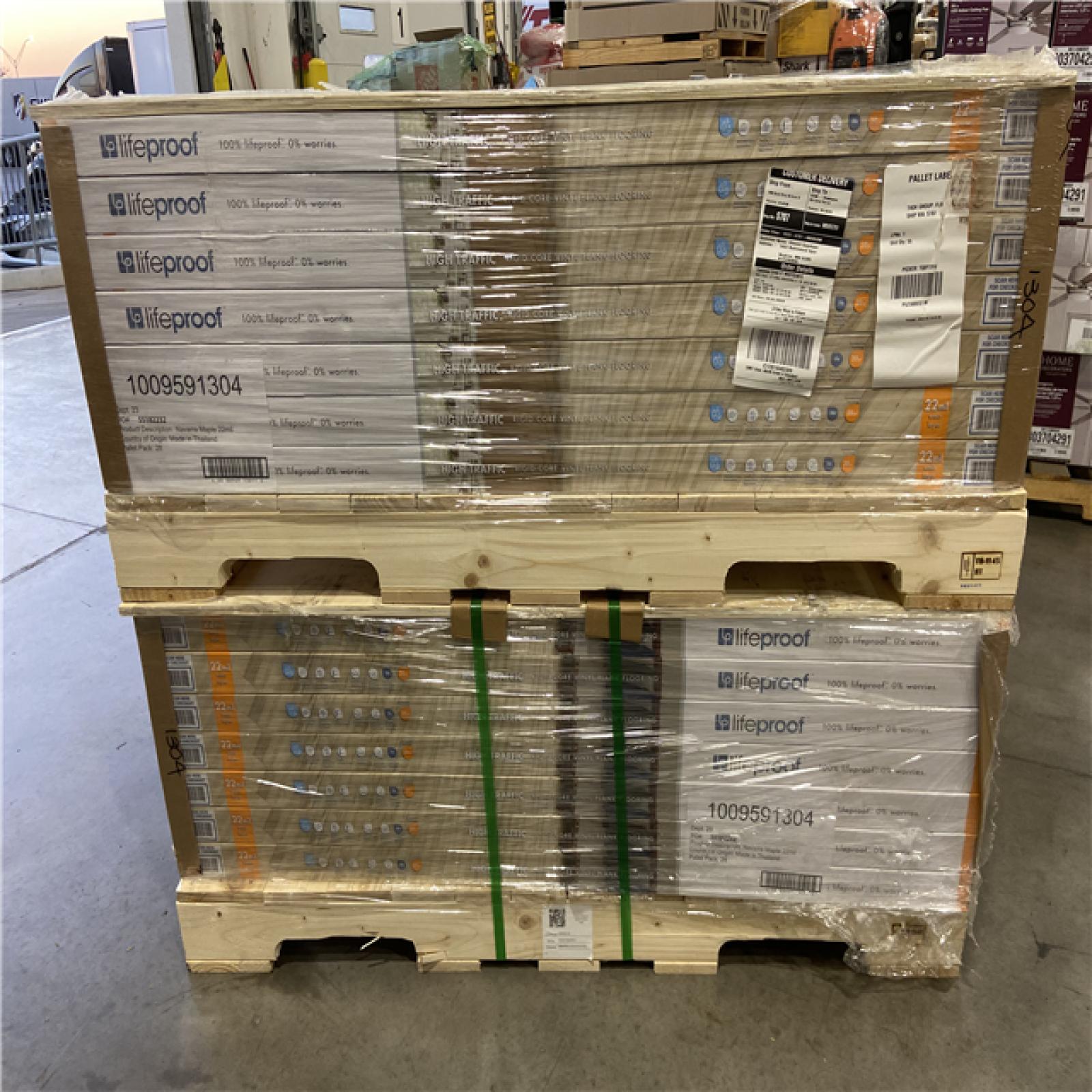 DALLAS LOCATION - Lifeproof Navarra Maple 22 mil x 8.7 in. W x 48 in. L Click Lock Waterproof Luxury Vinyl Plank Flooring (20.1 sq. ft/case) - 51 CASES