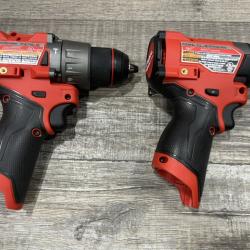 AS-IS Milwaukee FUEL 12-Volt Lithium-Ion Brushless Cordless Hammer Drill and Impact Driver Combo Kit