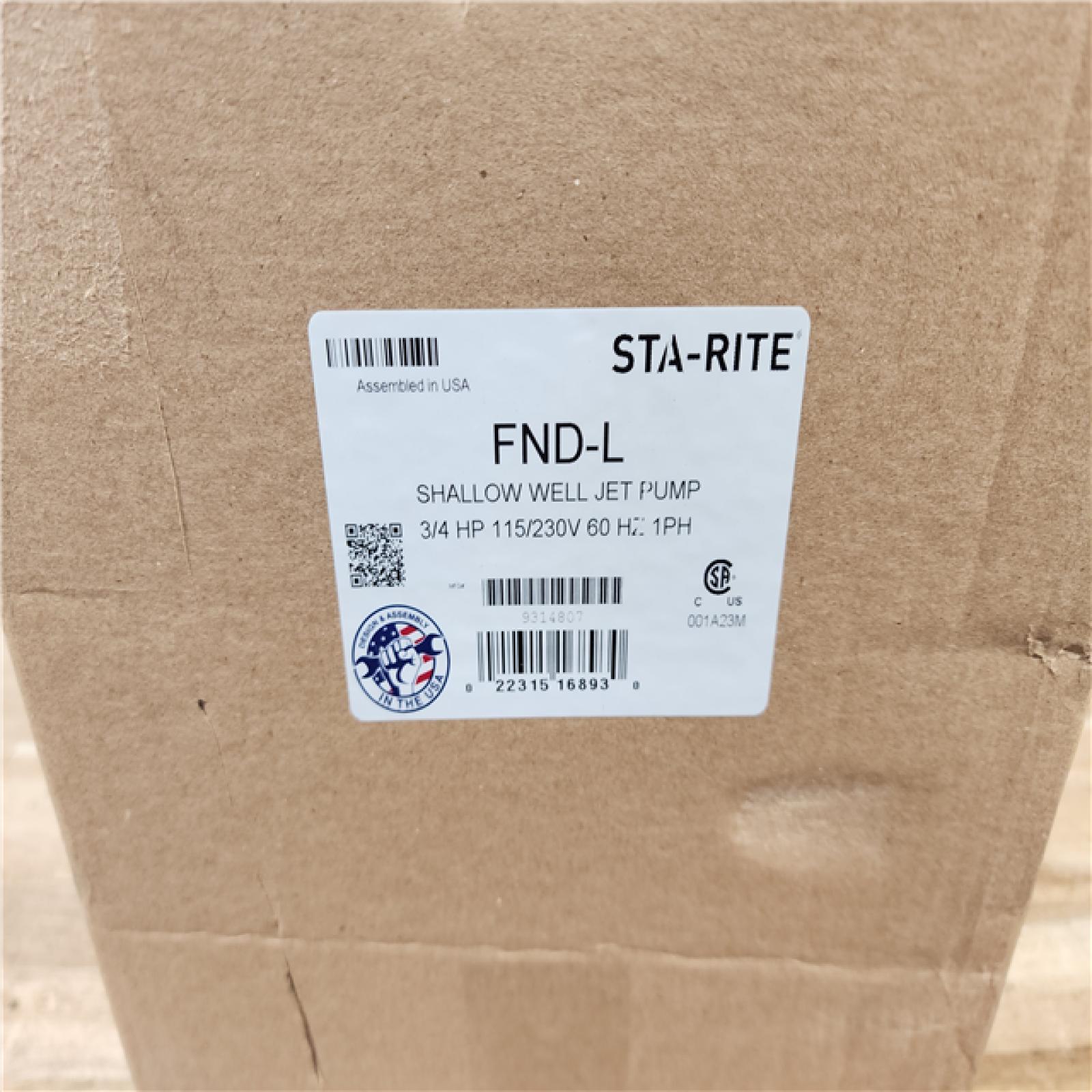 HOUSTON LOCATION - AS-IS (NEW) STA-RITE SHALLOW WELL JET PUMP