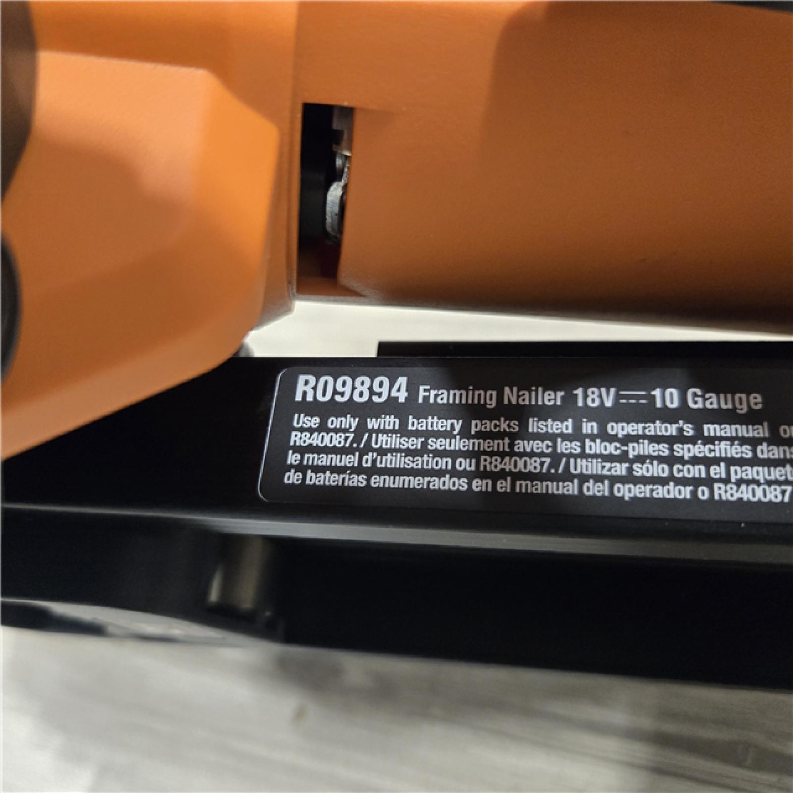 AS-IS RIDGID 18V Brushless Cordless 21° 3-1/2 in. Framing Nailer (Tool Only)