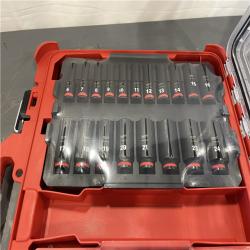 AS-IS - Milwaukee SHOCKWAVE Impact-Duty 3/8 in. Drive Metric and SAE Deep Well Impact PACKOUT Socket Set (36-Piece)