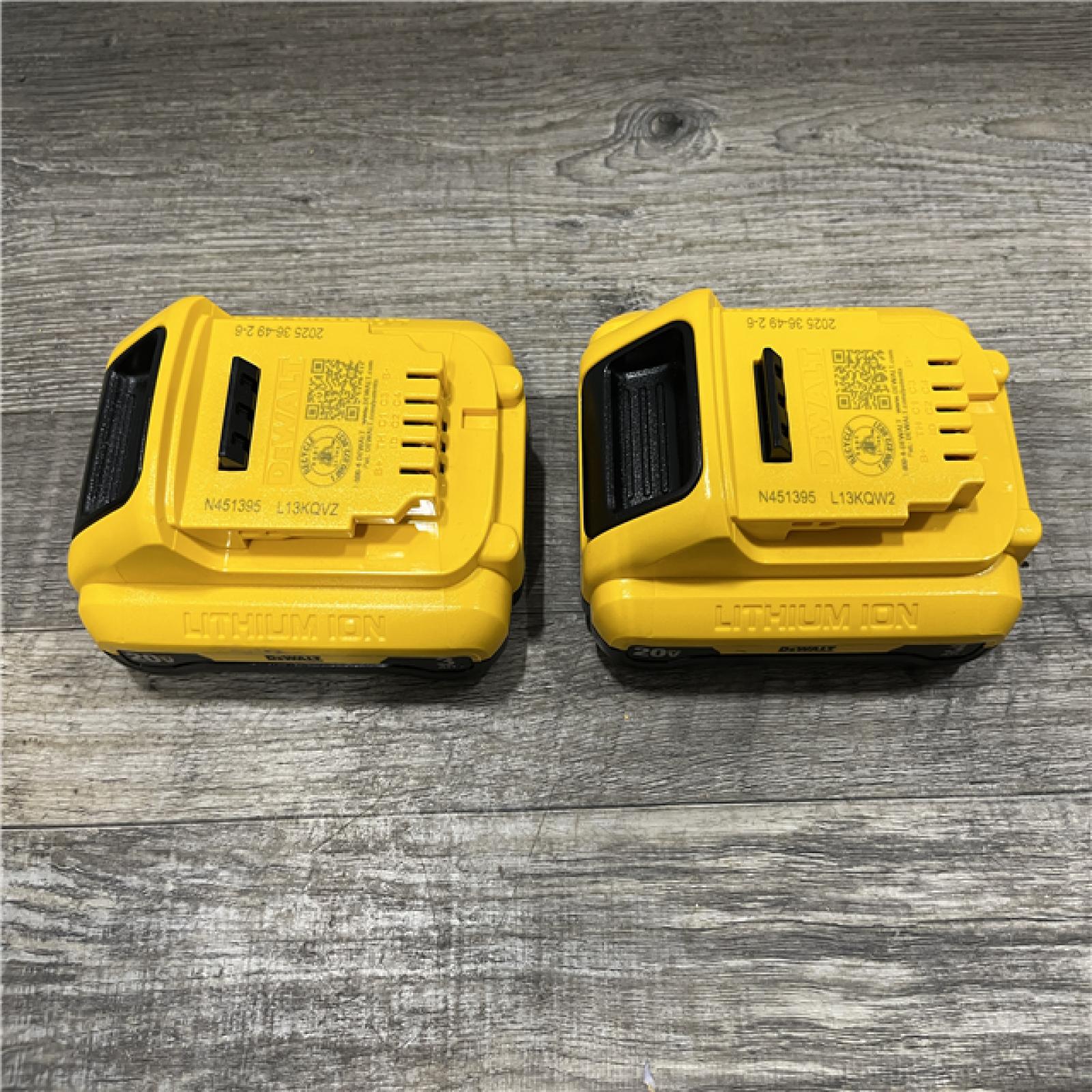 AS-IS DEWALT 20V MAX Compact Lithium-Ion 3.0Ah Battery Pack (2 Pack)