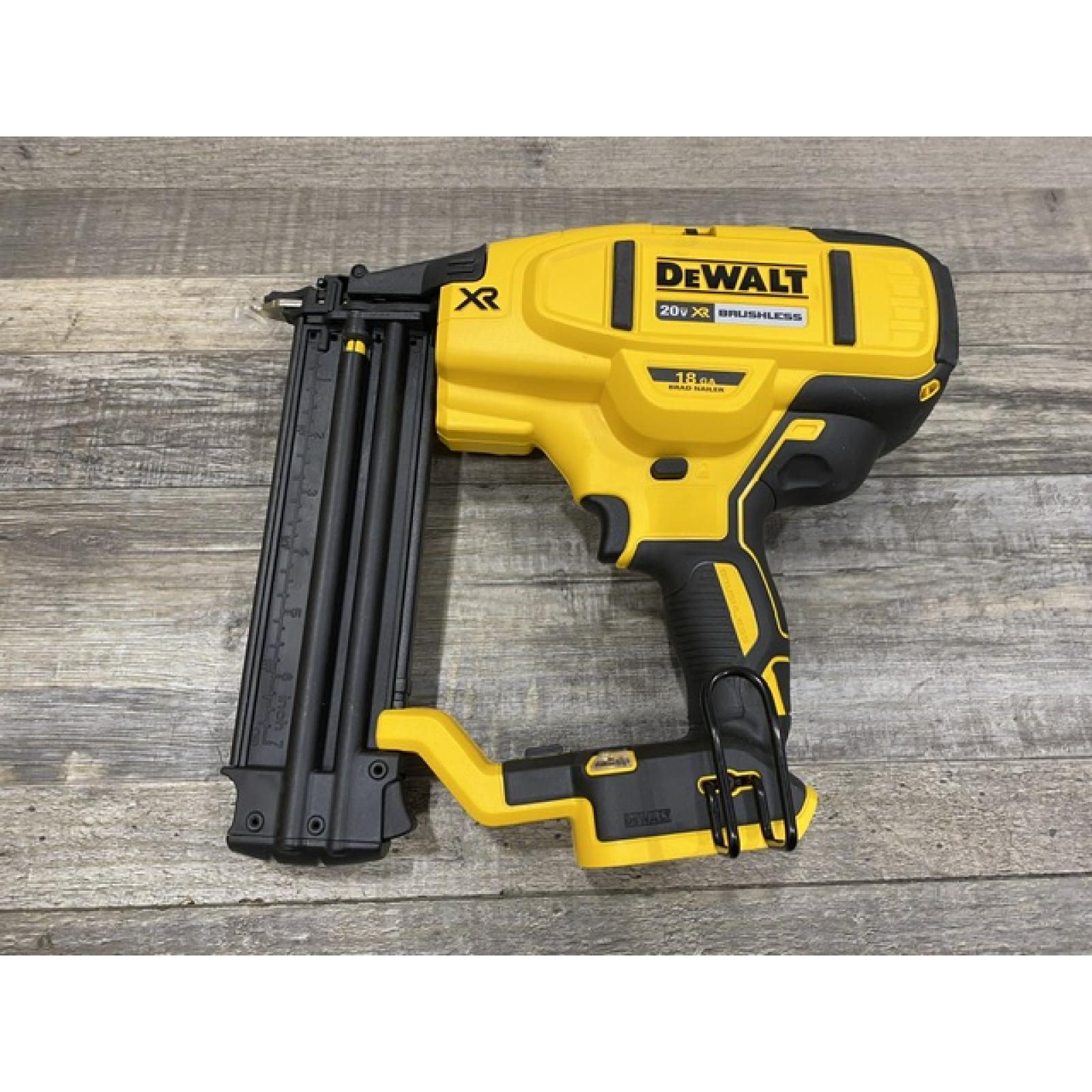 AS-IS DEWALT 20V MAX XR Lithium-Ion Electric Cordless 18-Gauge Brad Nailer (Tool Only)