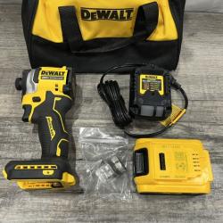 AS-IS DEWALT ATOMIC 20V MAX Lithium-Ion Cordless 1/4 in. Brushless Impact Driver Kit