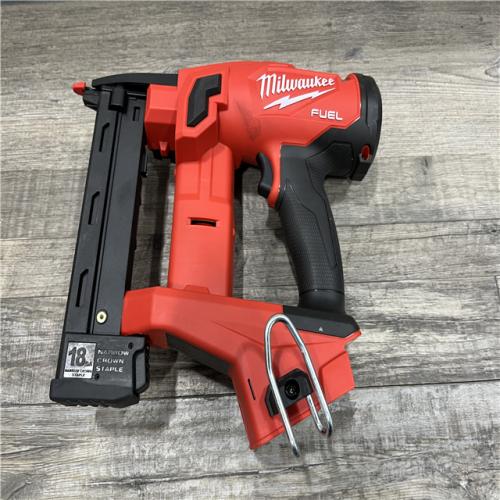 AS-IS Milwaukee FUEL 18-Volt Lithium-Ion Brushless Cordless 18-Gauge 1/4 in. Narrow Crown Stapler (Tool-Only)