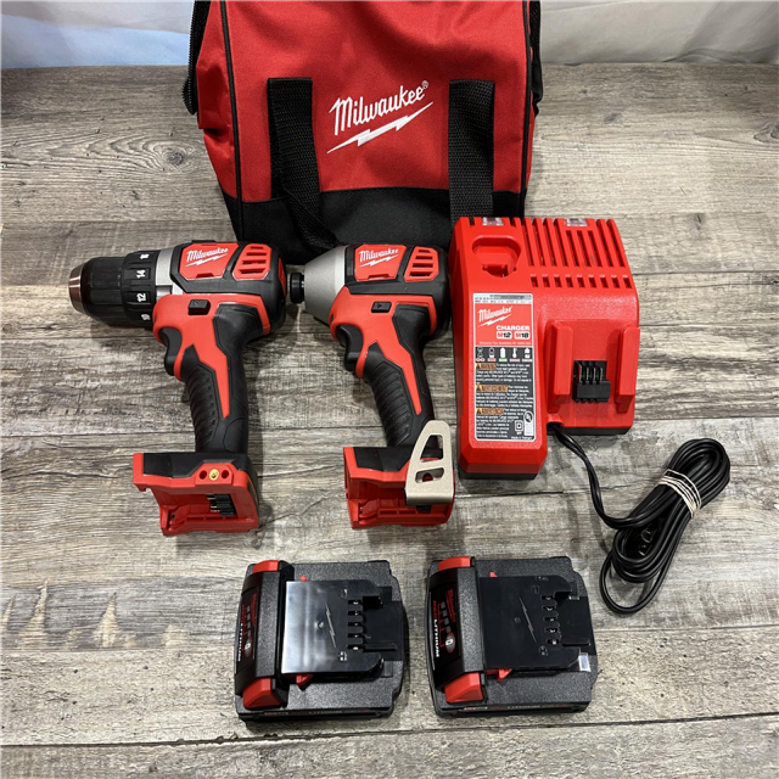 AS-IS Milwaukee 18V Lithium-Ion Cordless Drill Driver/Impact Driver Combo Kit