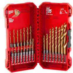 NEW Milwaukee SHOCKWAVE IMPACT DUTY Titanium Twist Drill Bit Set (5 UNITS)