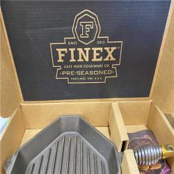 AS-IS Finex Cast Iron Collection 11.6 in. Cast Iron Grill Pan in Iron Patina