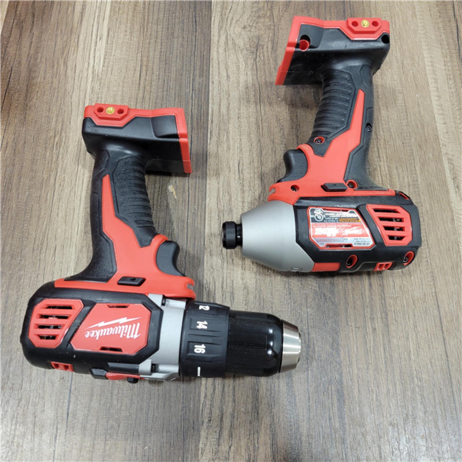 AS-IS Milwaukee M18 18V Cordless Brushed 2 Tool Drill/Driver and Impact Driver Kit