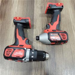 AS-IS Milwaukee M18 18V Cordless Brushed 2 Tool Drill/Driver and Impact Driver Kit