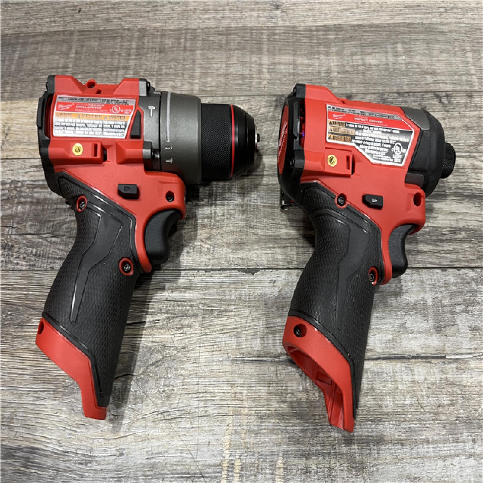 AS-IS Milwaukee FUEL 12-Volt Lithium-Ion Brushless Cordless Hammer Drill and Impact Driver Combo Kit