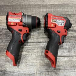 AS-IS Milwaukee FUEL 12-Volt Lithium-Ion Brushless Cordless Hammer Drill and Impact Driver Combo Kit