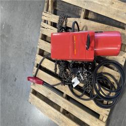 DALLAS LOCATION- AS-IS MILWAUKEE 2-Ton 20 ft. Electric Chain Hoist