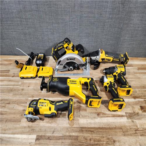 HOUSTON LOCATION - AS-IS DEWALT 6 TOOL COMBO KIT W/ (2) BATTERY & CHARGER