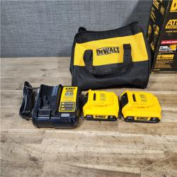 HOUSTON LOCATION - AS-IS Dewalt DCK225D2 20V MAX ATOMIC Brushless Compact Lithium-Ion 1/2 in. Cordless Drill Driver and 1/4 in. Impact Driver Combo Kit with 2 Batteries 2 Ah