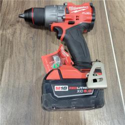 AS-IS MILWAUKEE M18 FUEL 18V Lithium-Ion Brushless Cordless Hammer Drill and Impact Driver Combo Kit (2-Tool) with 2 Batteries