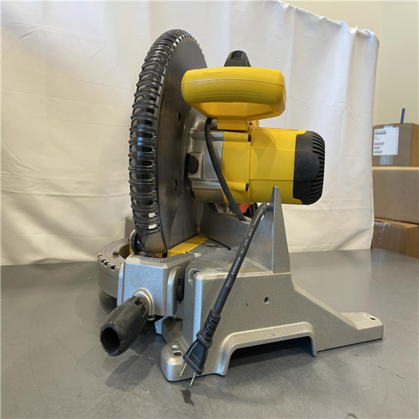 AS-IS - DEWALT 15 Amp Corded 10 in. Compound Single Bevel Miter Saw
