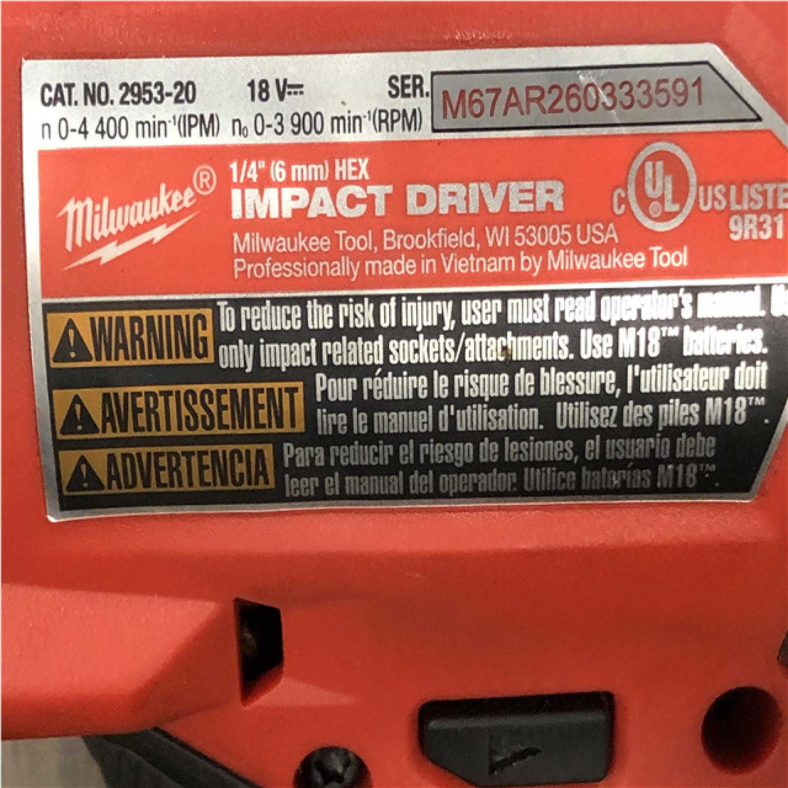AS-IS VMilwaukee FUEL 18V Lithium-Ion Brushless Cordless Hammer Drill and Impact Driver Combo Kit